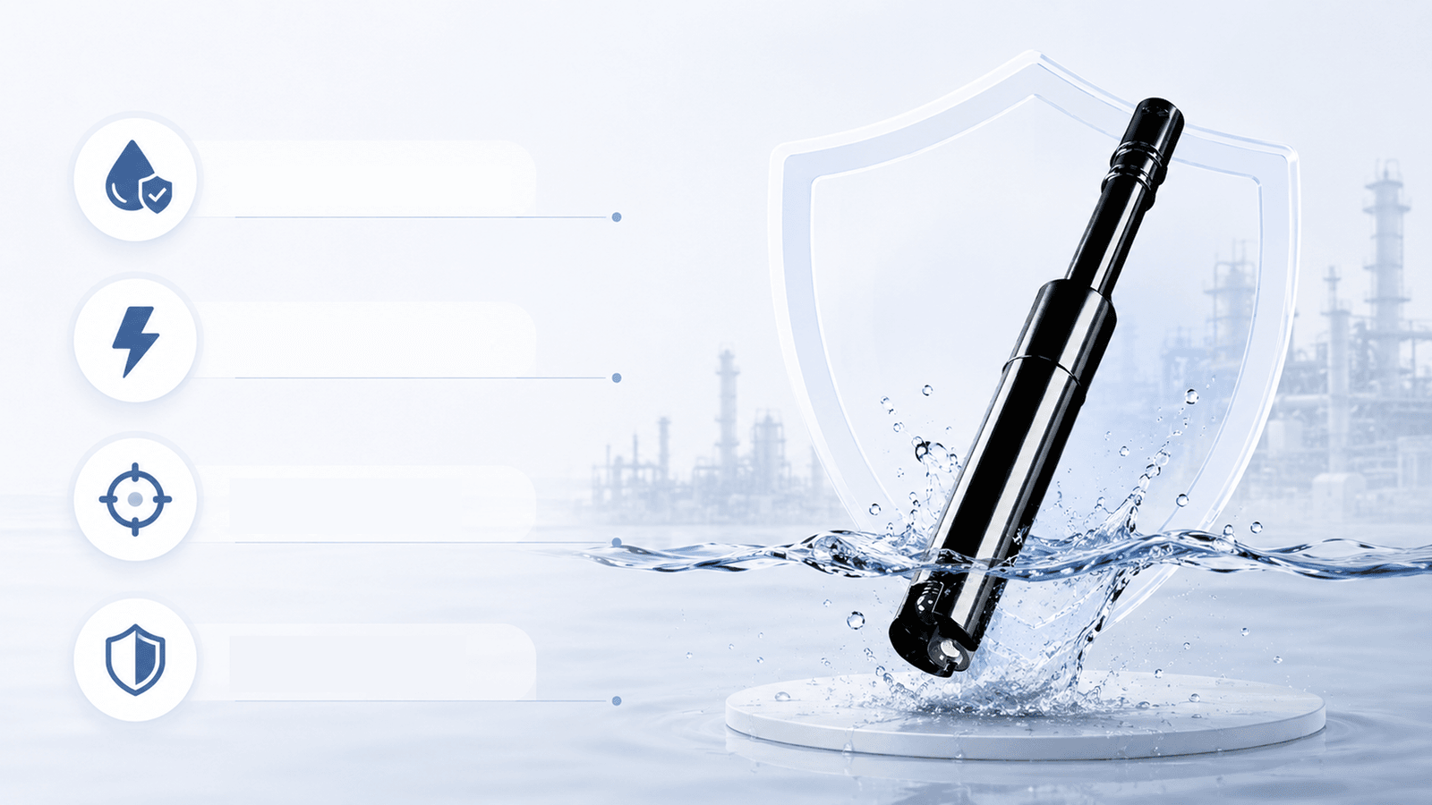 Industrial water quality sensor for continuous monitoring of critical water quality parameters
